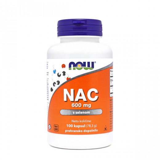 NAC 600 mg s selenom, 100 vegetarijanskih kapsul