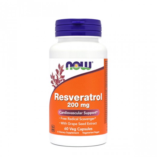 Now naravni resveratrol, 200 mg, 60 kapsul