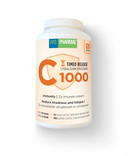 VITAMIN C 1000, s podaljšanim sproščanjem, 120 tablet