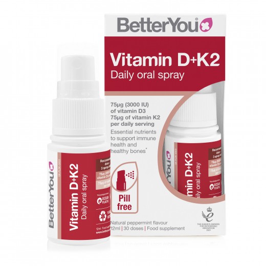 BetterYou, Vitamin D3 + K2, 12 ml