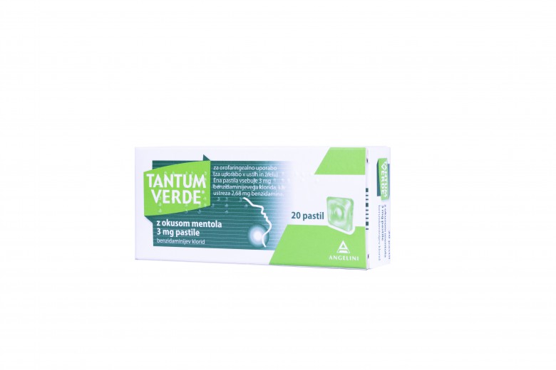 Tantum Verde z okusom mentola 3 mg pastile