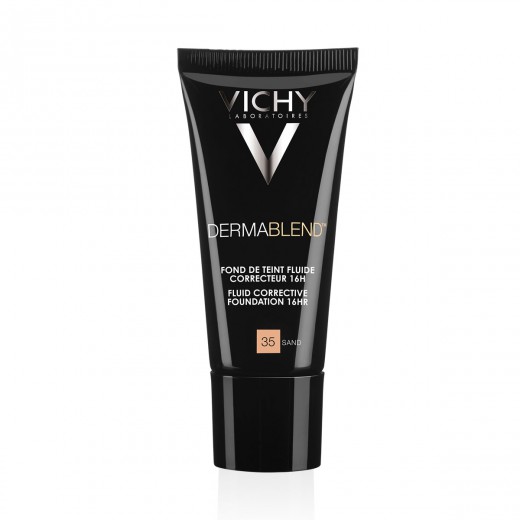 VICHY, DERMABLEND Tekoči puder z visoko prekrivno močjo SPF28, 30 ml, 35 Sand 