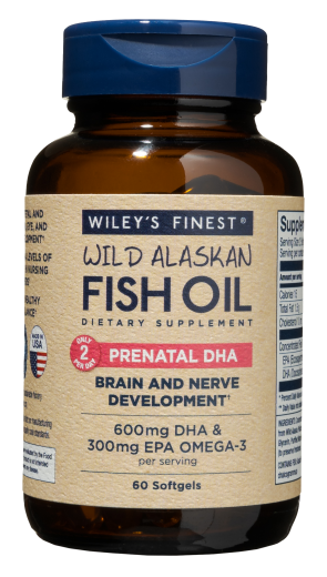 Wild Alaskan fish oil, Prenatal DHA, 60 kap