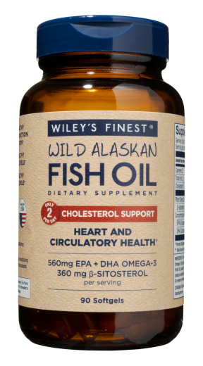 Wild Alaskan fish oil, Cholesterol Support, 90 kap