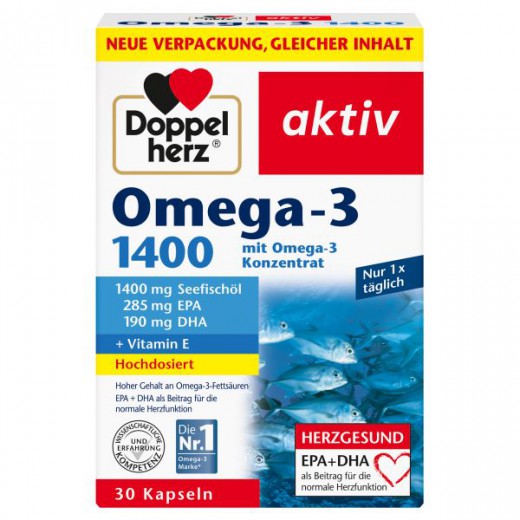 Doppelherz aktiv, Omega-3 1400 mg, 30 kapsul