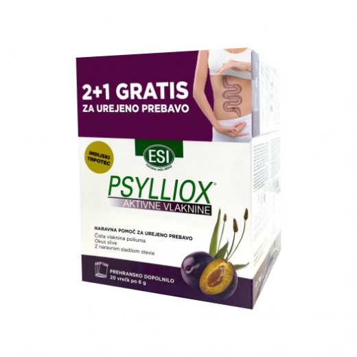 Esi, psylliox aktivne vlaknine, 20 x 6 g AKCIJA 2 + 1