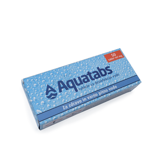 Aquatabs, tablete za dezinfekcijo vode in razkuževanje površin, 167mg/50 kom