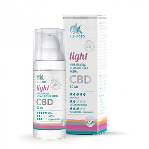 Alpha CBD, Hidratantna dermatološka krema CBD Light, 50 ml