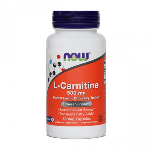 NOW, L-KARNITIN, 500 mg, 60 kapsul