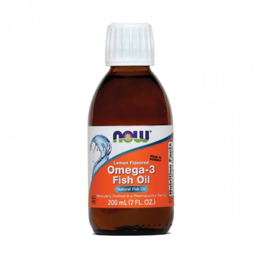 NOW, omega-3 ribje olje, 200 ml