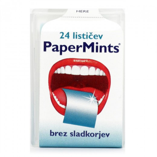 PaperMints, osvežilni lističi z okusom mete, 24 lističev