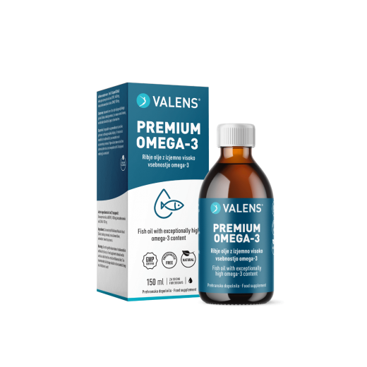 Valens, Premium Omega-3 olje, 150 ml