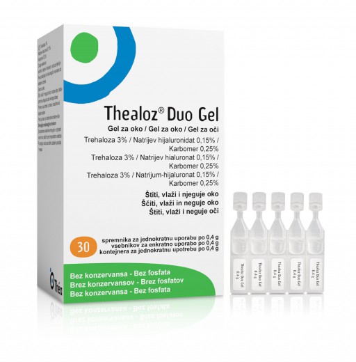 Thealoz Duo gel, enoodmerne gel kapljice za oko, 30x 0,4g