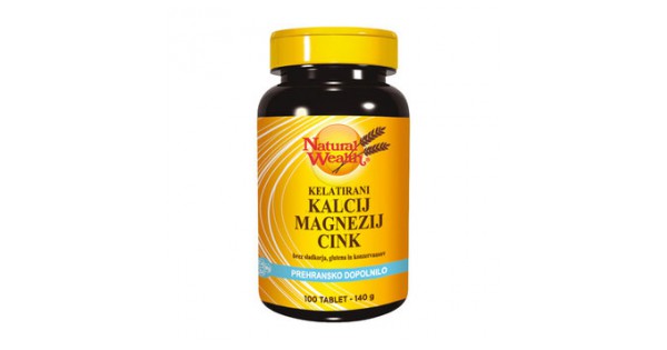 Natural Wealth Kalcij Magnezij Cink, 100 Tablet - Prehranska Dopolnila